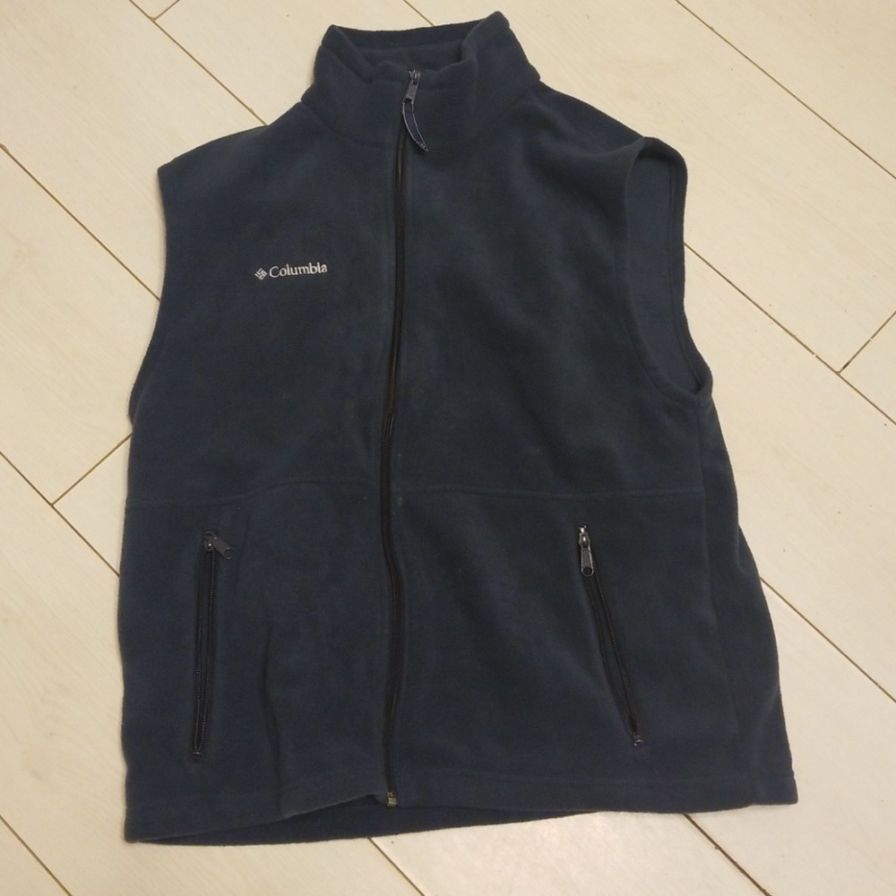 Columbia fleece sleeveless jacket men's size L